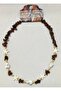 Brown Obsidian Natural Stone Necklace Effective for the Mind and Digestive System Sea Themed - 4