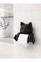 Toilet Paper Holder with Cat Figure Decorative Wc Paper Holder Bathroom Accessory Modern Wall Mounted Toilet Paper Hanger