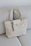 Women's Wide Shoulder Bag with Lace Detail and Flap, Large Tote Bag Width 40 Length 30 - 2