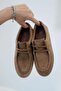 Suzzy Women's Genuine Suede Leather Loafer Shoes Camel - 4