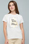 Printed T-Shirt with Crew Neck and Short Sleeves