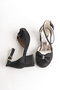Black Glittery Bow Girls' Heeled Shoes - 3