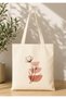 Vintage Boho Patterned Printed Raw Fabric Bag Organic Tote Bag