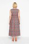Women's Plus Size Sleeveless V-Neck Floral Print A-Line Maxi Dress Relaxed Fit Casual Modern Stylish - 5