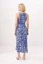 Women's Sleeveless Halter Neck Shawl Patterned A-Line Midi Woven Dress Tie Detail Casual Daily Modern - 5