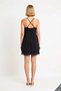 Women's Lined Chiffon Mini Dress Hanging Neck Ruffle Detailed a Line Cut Casual Daily Modern Stylish - 5