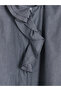 Blue Striped Ruffled Women's Shirt Tunic - 5