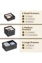 15 Drawer Storage Rack, Extra Large Fabric Dresser with Steel Frame & Wood Top, Tall Chest of Drawers Organizer Tower for Bedroom, Closet, Hallway, Entryway, Non-Woven Fabric Drawers - 3