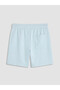 Blue Elastic Waist Palermo Printed Women's Shorts - 7