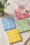 Love Embossed Coasters – Set of 4 |   Decorative Pla Design Coaster |   Pastel Color Selection