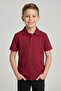 Unisex Kids Burgundy Lacoste Polo Collar Short Sleeve School T-Shirt