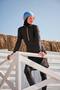 Black Full Covered Hijab Swimsuit 4-Piece Lycra Swimsuit Set M2330
