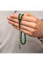 Silver Green Kazaz Tassel Tassel-Adorned Amber Prayer Beads