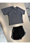 Cotton Corduroy Unisex Baby Shorts and Top Set - 3