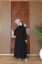Laser Cut Stone Detailed İkbal Ferace (Black) - 6