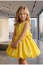 Girl's Balloon Dress with Bow Detail, Birthday Party Special Occasion Dress - 3