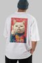 39 Cats for the Sake of Cats Printed White Oversize T-Shirt 100% Cotton Unisex Cat Lover Premium Design - 6