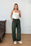 Women's Adjustable Waist Double Pocket Sweatpants Khaki - Ms0001418 - 3