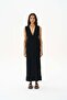 Black Buttoned Knitwear Maxi Dress