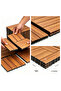 One Dcor Interlocking Acacia Deck Tiles, Weatherproof DIY Patio Flooring - 6
