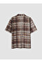Esvab • Modern & Distinctive Relax Fit Checkered Embroidered Men's Shirt - 4