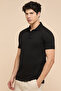 Textured Polo T-Shirt with Short Sleeves - 3