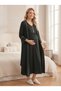 Women's New Season 2-Piece Maternity Nightgown Set with Buttons and Piping - 7