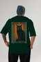For the Love of Cats 95 Cat Printed Green Oversize T-Shirt 100% Cotton Unisex Cat Lover Premium Design - 2