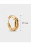 Monza Double Look Thick Ring Steel Xuping Earrings - 4