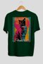 For the Sake of Cats 72 Cats Printed Green Oversize T-Shirt 100% Cotton Unisex Cat Lover Premium Design