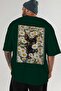 121 Cats for Cat Lovers Printed Green Oversize T-Shirt 100% Cotton Unisex Cat Lover Premium Design - 5