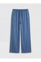 Two Mt Shop Quality Wideleg Women's Jean Pants with Elastic Waist - 5
