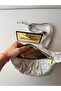 Women's Silvery Silver Star Embossed Mini Shoulder Bag - Stylish Baguette Bag for Daily Use - 3