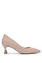 Women's Faux Leather Mink Suede Heeled Shoes
