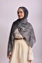 Ahenk Gradient Patterned Double-Sided Shawl - Gray Anthracite - 3