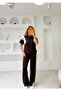 Modal Textured Garnished Short-Sleeved Suit