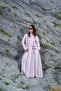 Pastel Strip Elegance Coat