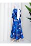Dream Patterned Full-Length Cotton Jesica Fabric Dress - 6