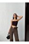 Women's Bitter Brown Strappy Sandy Crop Blouse - 6