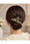 Strawberry Detailed Gold Pearl Hair Clip - 3
