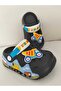 Mersin Md Textile Truck Figured Children's Sandals Slippers - 4