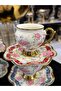 6-Piece Daisy Pattern Golded Colorful Coffee Cup Set 90 ml - 8
