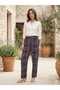 Patterned Comfortable Pants Blue