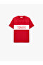 Football Themed Short Sleeve Crew Neck Printed T-Shirt - 3