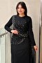 Fashion Night Drapeli Stone Embroidered Tulle Evening Dress - 4
