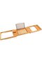 Bath Tray Bathtub Caddy Tray Bamboo Bath Caddy Bridge – Extendable Tray, Wine Glass Holder - Fits Most Bath Sizes Gift for Families