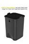 Stainless Steel Color coated Slow Cloasing Bin 6L Beige - 4