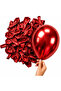 Red Color Latex Chrome Balloon (15 cm) - 10 Pieces - 2