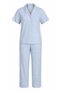 Embroidered Pattern Blue Men's Collar Pants Suit - 6