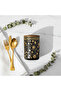 Black & Gold Royal Ceramic Canister with Wooden Lid | 15×10 cm | Luxury Storage Jar - 3